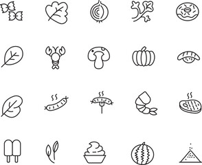 Set of vector icons foods