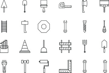 Obraz premium Set vector icons for repair