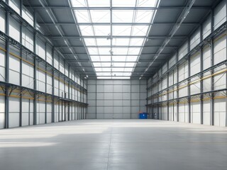 Obraz premium corridor empty warehouse for logistics