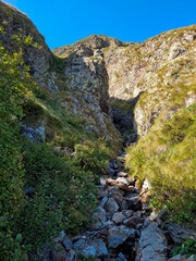 paesaggio alpino presso passo san marco