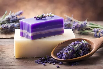 Fotobehang lavender bath salt © sehar