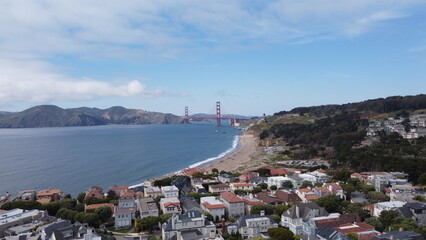 San Francisco Majesty: Aerial Views of the Golden Gate Bridge, Cityscape, and Coastal Beauty from...