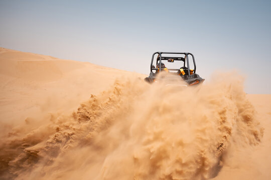 sand dune bashing ofrroad. utv rally buggy