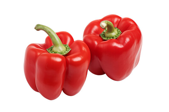 red bell peppers isolated on transparent background