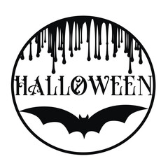 Happy Halloween illustration. Banner.  Gothic Background. Horror Illustration.