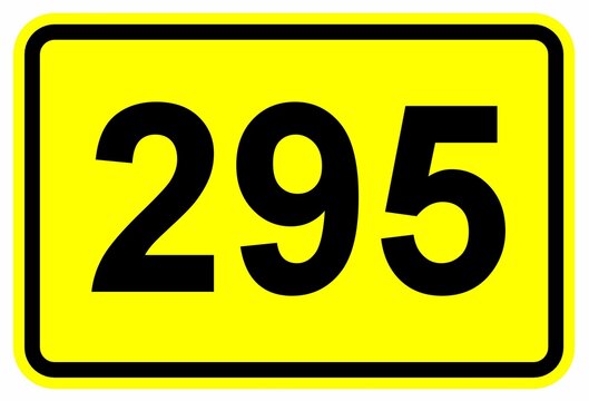 Illustration eines Bundesstra&szlig;enschildes der B 295 in Deutschland	