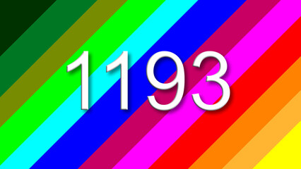 1193 colorful rainbow background year number