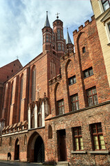 Fototapeta na wymiar historic medieval church of the Assumption of the Blessed Virgin Mary in the city of Torun