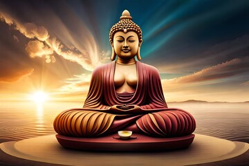 buddha statue in the lotus position