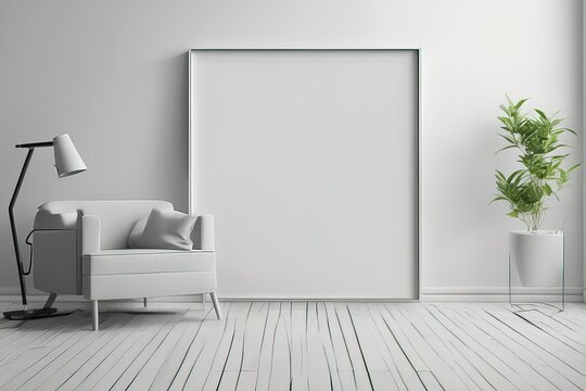 empty modern modern interior frame. open poster conceptempty modern modern interior frame. open post