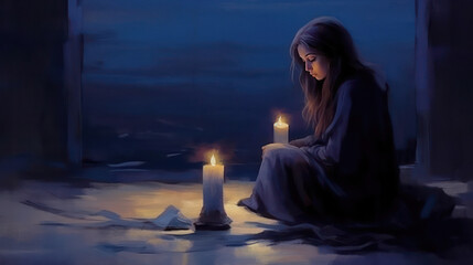 Advent anticipation, concept background, generative ai