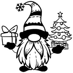 santa claus and christmas tree