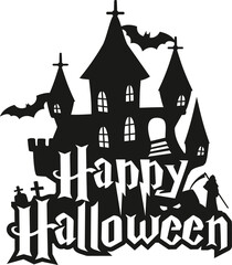 Halloween-Silhouetten Schriftzug. Für Lasercutting, CNC-Fräsen und Folienplott optimiert.