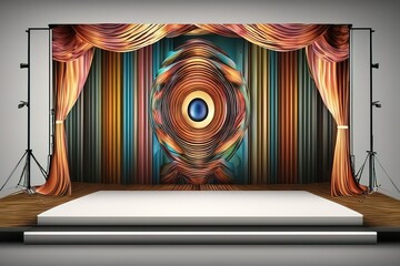 3 d illustration of a stage with light background3 d illustration of a stage with light backgroundem