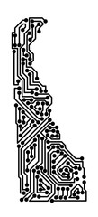 IT-Umriss des US-Bundesstaates Delaware