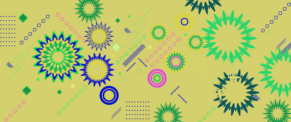 Abstract geometric background with decorative elements. Vector illustration for your design.