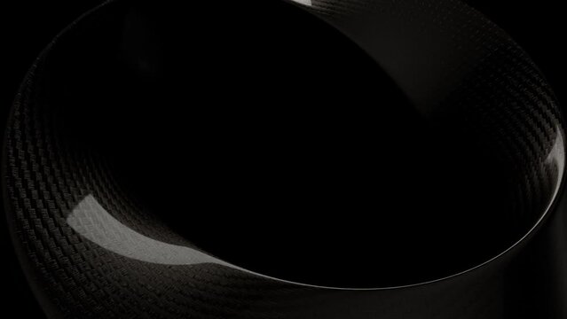 Modern 3D Abstract Carbon Fiber Twising Ring Loop Background