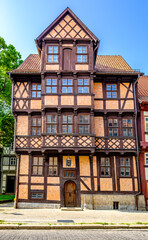 historic buildings at the old town of Quedlinburg - Germany
