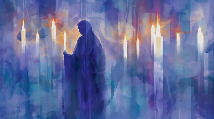 Advent anticipation, concept background, generative ai