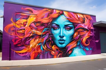 Vibrant colors come alive in this street art