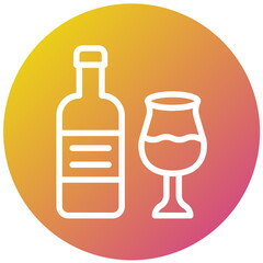 Wine bottle Vector Icon Design Illustration