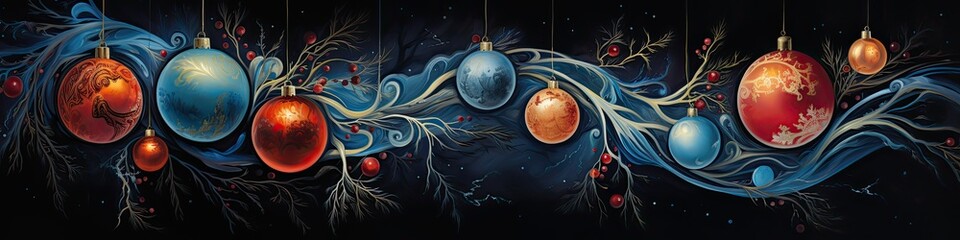 christmas background in the form of ornaments
