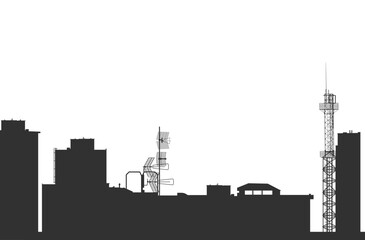 Fototapeta na wymiar silhouette of a city