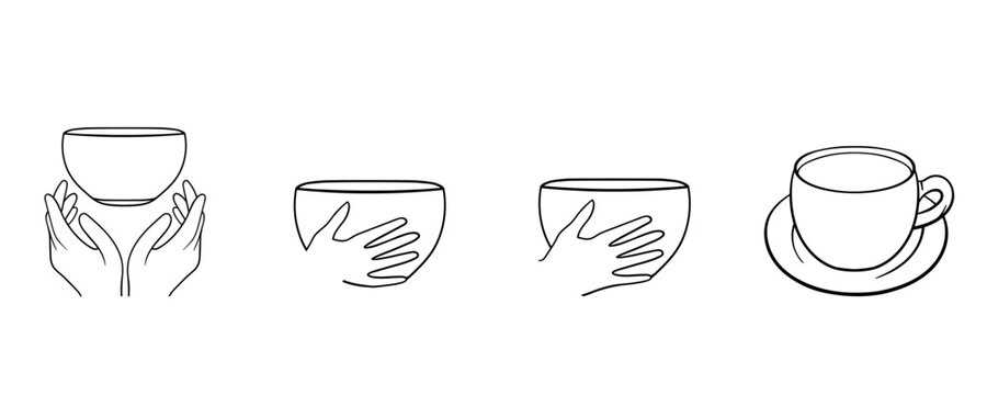 Vector logo set for ceramics,pottery and clay crafting. 