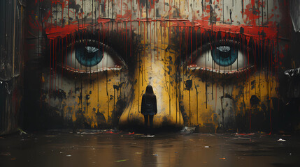 graffiti on the wall, this design was generated with artificial intelligence