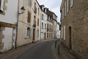 Fototapeta na wymiar Rue typique, ville de Vannes, département du Morbihan, Bretagne, France