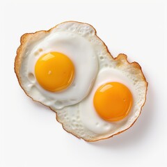 Fried eggs isolated on white