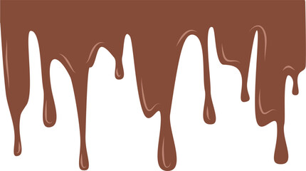 Chocolate splash, melting chocolate Illustration