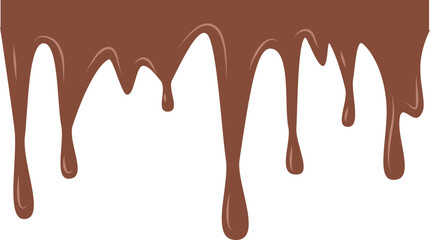Chocolate splash, melting chocolate Illustration