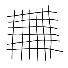 Scribble square grid texture in hand drawn style