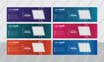 modern email signature design corporate vector file 