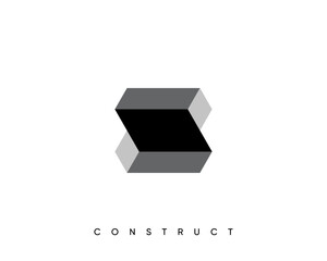 Construction, structure, architecture, planning logo design composition for business identity.