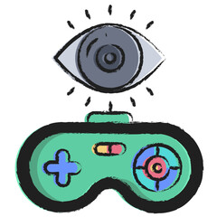 Hand drawn gamepad icon
