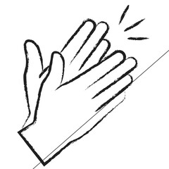 Obraz premium Hand drawn Clapping icon