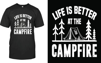 Camping t-shirt design