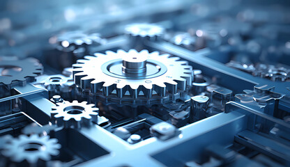 close up of gears, this design was generated with artificial intelligence