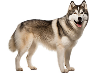 Obraz premium Alaskan Malamute Majestic Stance, No Background