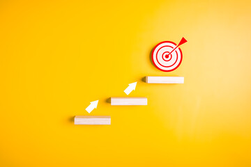 Target goal icon on background, Successful business strategy, Financial plan, Business growth...
