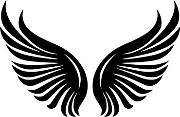 Angel Wings | Minimalist and Simple Silhouette - Vector illustration