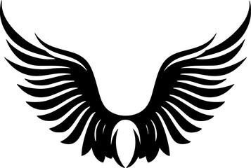 Obraz premium Angel Wings | Minimalist and Simple Silhouette - Vector illustration