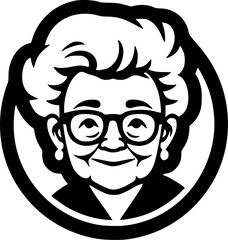 Grandma - High Quality Vector Logo - Vector illustration ideal for T-shirt graphic