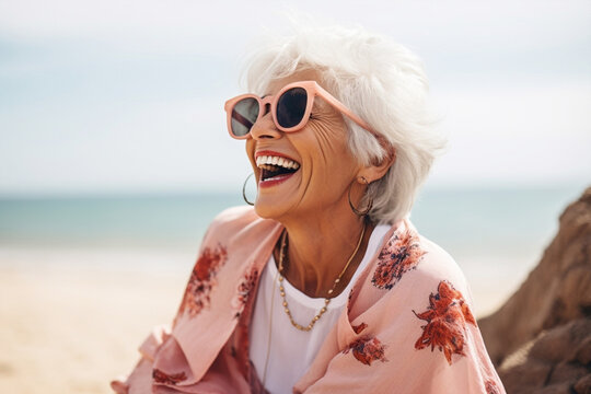 Person lifestyle retired age mature beautiful senior elderly old female grandmother