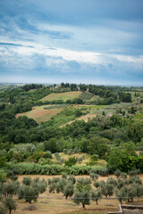 View of the countryside. View of the region Toscana