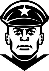 Military - Minimalist and Flat Logo - Vector illustration
