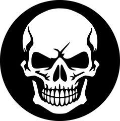 Fototapeta premium Skull | Minimalist and Simple Silhouette - Vector illustration