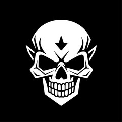 Skull - Minimalist and Flat Logo - Vector illustration